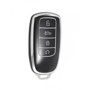 Chery Araçları için Siyah-Gümüş Anahtar Koruma Kılıfı