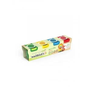 ChildGen Doğal Oyun Hamuru - Mini-Cup Tilki ve Aslan 4x65gr (Ana Renkler)