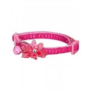 Çiçek Desenli Pembe Kedi Boyun Tasması