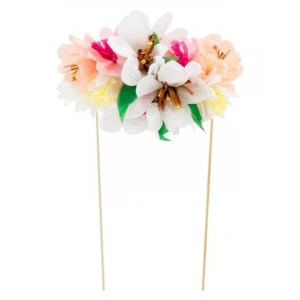 Çiçekli Pasta Süsü - Parti Malzemesi