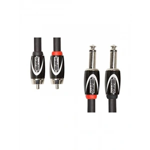 Çift Bağlantı Kablo, 6,3 mm Jak ve RCA ile 1,5 m Uzunluk
