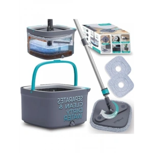 Çift Bölmeli Paspas ve Kova Sistemi, 2 Kalın Yıkanabilir Ped