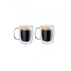 Çift Camlı Kulplu 2li Espresso Bardak Seti, 134 ml