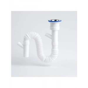 Çift Çıkışlı Körüklü Lavabo Sifonu - Koku Yapmaz