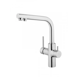 Çift Fonksiyonlu Eviye Bataryası - 360° Dönebilen, Krom Kaplama