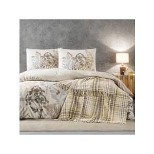 Çift Kişilik Nevresim Takımı, Battaniyeli, Bej Renk