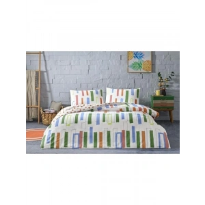 Çift Kişilik Yeşil Ranforce Pamuk Nevresim Takımı