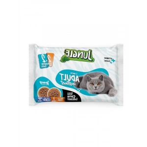 Çift Lezzet Pouch Yetişkin Kedi Ton - Somonlu 4 x 100 g