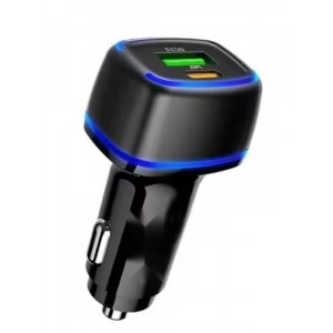 Çift Portlu Araç Şarj Adaptörü, LED Işıklı ve Hızlı Şarj Özellikli