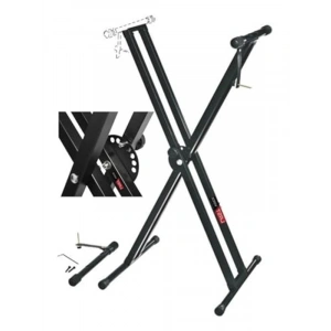 Çift Profilli 7 Kademeli Org Sehpası Standı Ayağı ile Sabitleme Kayışı