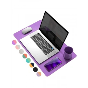 Çift Taraflı Deri Mouse Pad, 60x30 cm, Kaymaz ve Suya Dayanıklı