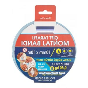 Çift Taraflı Montaj Bandı - 10mm x 10mt