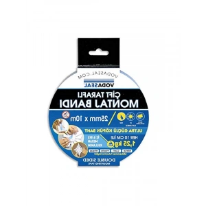 Çift Taraflı Montaj Bandı, 25x10 mm, Çok Amaçlı Kullanım için