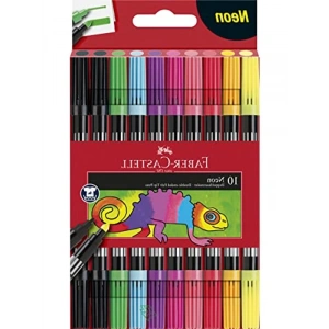Çift Uçlu Neon Keçeli Kalem Seti, 10 Renk ile Dayanıklı Mürekkepler