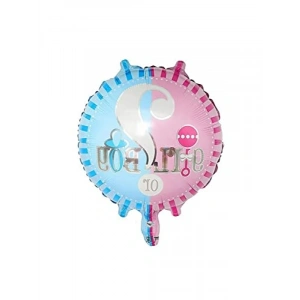 Cinsiyet Partisi İçin Renkli Folyo Balon 45 cm