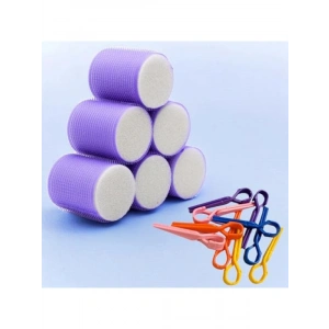 Cırtlı Sünger Bigudi Seti - 6lı ve 10lu Plastik Saç Pensi