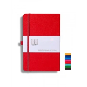 Çizgili 13x21 cm Tarihsiz Klasik Defter, Kırmızı