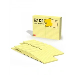 Çizgili Not Defteri - Kanarya Sarısı, 4 x 6 inç, 100 Yaprak