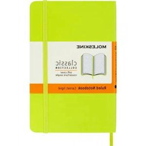 Çizgili Yumuşak Kapak Defter, Limon Yeşili Renk ile Pratik