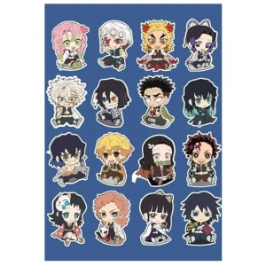 Çizim ve Tasarım için Demon Slayer Karakterli Sticker Seti