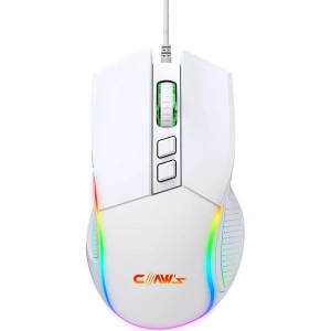 Claws Crossfire V1 12800 Dpi Full Wide RGB Özel ABS Doku & Claws Reflex Örgü Kablolu Gaming Mouse - Beyaz