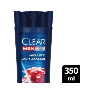 Clear Men Kepeğe Karşı Etkili Şampuan Hızlı Stil 2si 1 Arada 350 ml