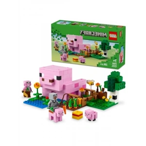 Çocuklar için Minecraft Temalı Yavru Domuz Evi Yapım Seti (238 Parça)