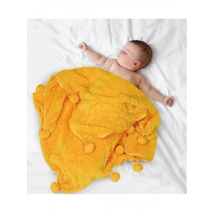 Çok Amaçlı Peluş Battaniye, Polar, Çift Kişilik/Tek Kişilik, Sarı