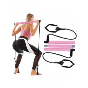 Çok Amaçlı Pilates Çubuğu ve Ayarlanabilir Direnç İpi