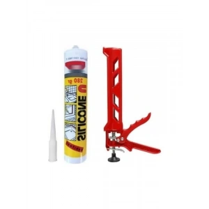 Çok Amaçlı Şeffaf Silikon, 280ml Hacim, Plastik Silikon Tabancası ile