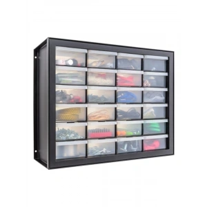 Çok Çekmeceli Parça Dolabı, Siyah, 19,5 inç x 15,5 inç x 7 inç