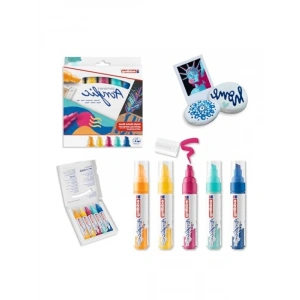 Çok Renkli Akrilik İşaretleyici Seti - 5li (5-10 mm Uç)