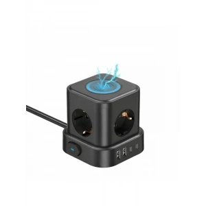 Çoklu Priz, 4 USB ve 2 Type-C Girişi ile Kablosuz Şarj Özelliği