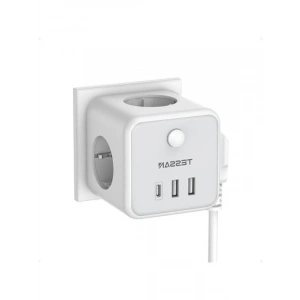 Çoklu USB C Portu ile 6lı Priz, Anahtarlı ve Kullanışlı Tasarım, Ev ve Ofis İçin