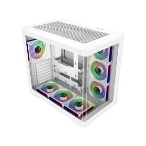 Cooler Master Elite 600 Curve TG Beyaz ARGB 7x12 Fanlı, Back-Connect Anakart Destekli MidTower Kasa (E600-WGNN-S02)