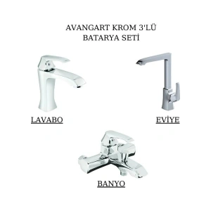Creavit Avangart Batarya Seti 3’lü Banyo-Lavabo-Eviye