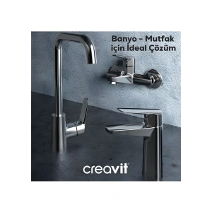 Creavit Bevel Batarya Seti 3’lü Banyo-Lavabo-Eviye