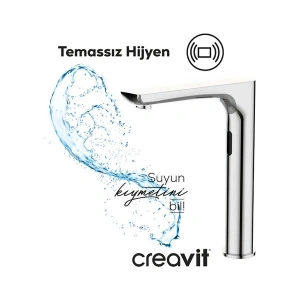 Creavit Fotoselli Uzun Lavabo Bataryası Tek Su Girişli ES6500