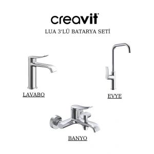 Creavit Lua Batarya Seti 3’lü Banyo-Lavabo-Evye