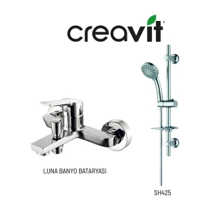 Creavit Luna Banyo Bataryası Ln 2500 ve Sürgülü El Duş Seti SH425