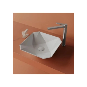 Creavit Ruby Elmas Beyaz Deliksiz Lavabo 40 cm RB040