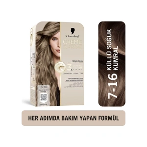 Creme Supreme Yoğun Bakım Full Kit 7-16 Küllü Soğuk Kumral Saç Boyası