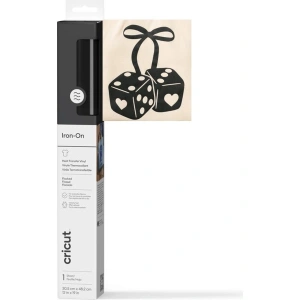 Cricut 2011788 Kadife Dokulu Iron On 30.5 cmX48.3 cm Siyah