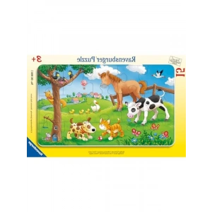 Cuddly Friends Temalı 15 Parça Yapboz, Eğitici Oyun