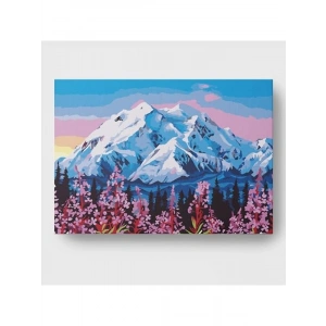 Dağ Manzarası Temalı Sayılarla Boyama Seti, 50x70 cm