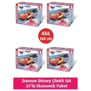 Danone Disney Çilekli Uht Süt 180ML X6 x 4 Adet (Karakter Seçimi Yapılamamaktadır)