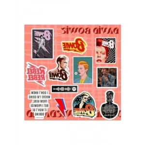 David Bowie Temalı Sticker Seti, Laptop ve Notebook için