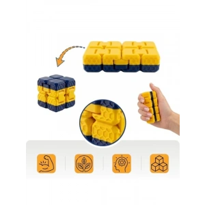 Dayanıklı Fidget Cube, Sarı ve Lacivert Renk Seçenekleri ile Stres Azaltıcı