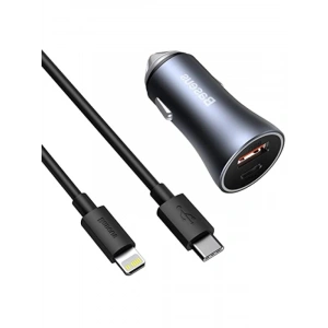 Dayanıklı Kablolu Araç Şarj Seti - Koyu Gri