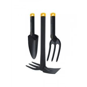 Dayanıklı Üçlü Bahçe Seti - Hobi Kürek, Çapa ve Tırmık